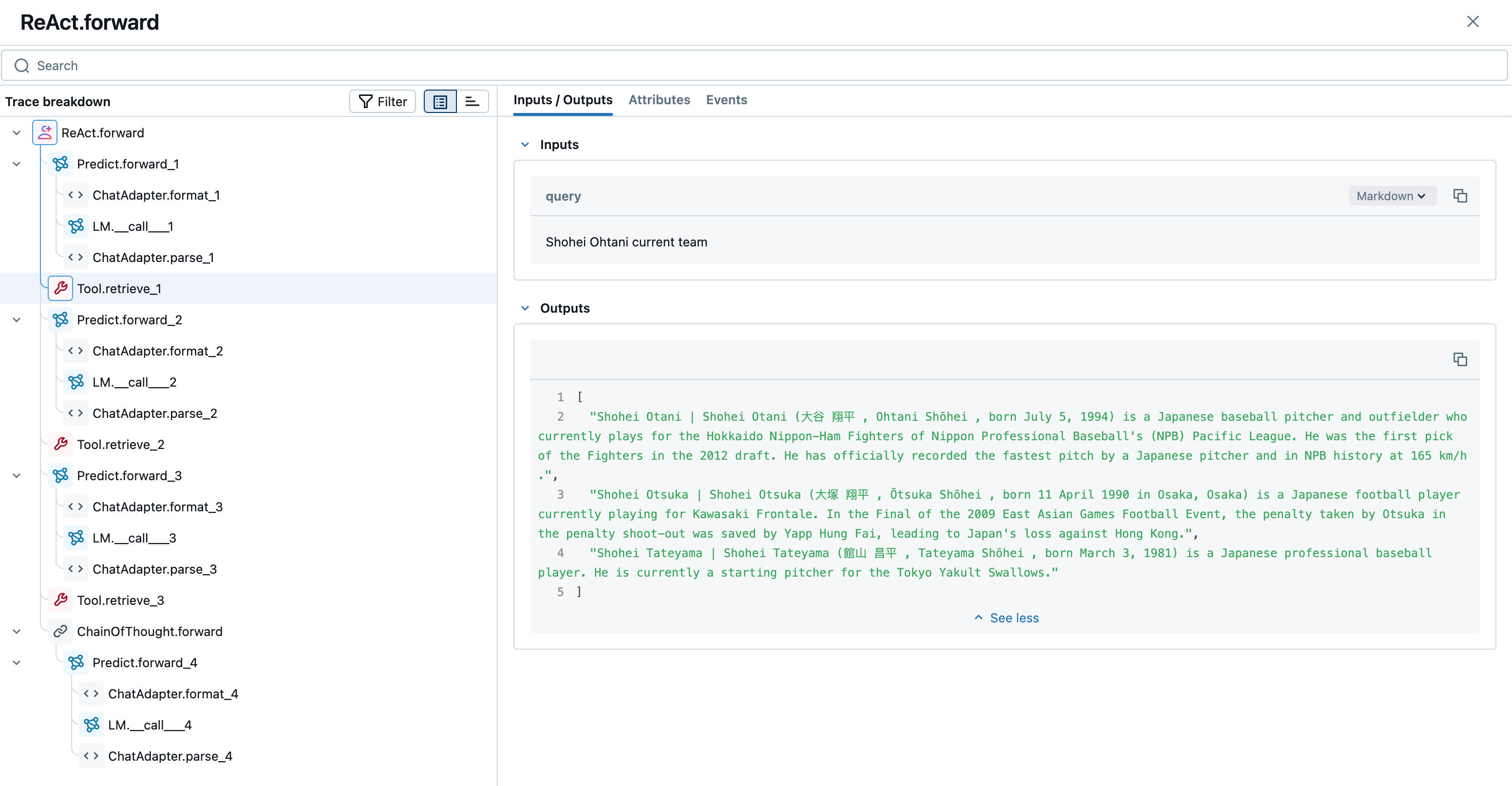 MLflow Trace View